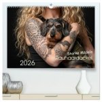 Starke Mädels - Rauhaardackel (hochwertiger Premium Wandkalender 2026 DIN A2 quer), Kunstdruck in Hochglanz