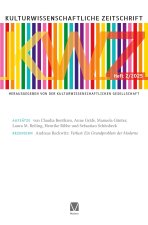 Kulturwissenschaftliche Zeitschrift 2/2025