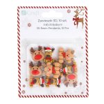 Zawieszki polimerowe 3D Jolly Reindeers 10 szt.