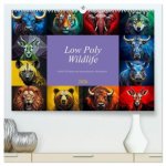 Low Poly Wildlife (hochwertiger Premium Wandkalender 2026 DIN A2 quer), Kunstdruck in Hochglanz