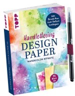Handlettering Design Paper World of Watercolor A6 mit Brush Pen