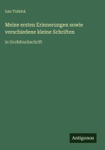 Meine ersten Erinnerungen sowie verschiedene kleine Schriften