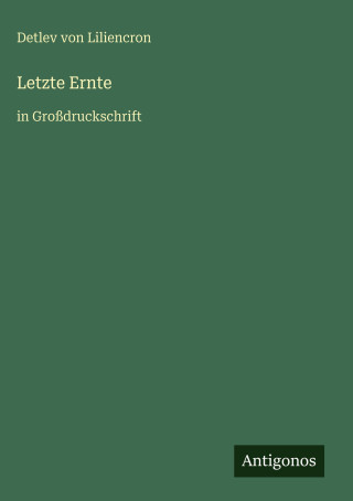 Letzte Ernte