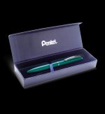 Eleganckie pióro kulkowe EnerGel 0,7 mm BL2007-S zielone w etui