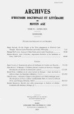 Archives d'Histoire littéraire et doctrinale du Moyen Âge XCI – 2024