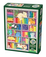 Puzzle 1000 Koty i książki 112201