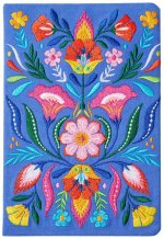Fiesta del Sol Notizbuch bestickt A5 - 240 Seiten, königsblau