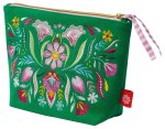 Fiesta del Sol Accessoirestasche bestickt, 18 x 24 cm, grün