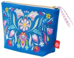 Fiesta del Sol Accessoirestasche bestickt, 18 x 24 cm, Königsblau