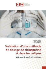 Validation d'une méthode de dosage de ciclosporine A dans les collyres