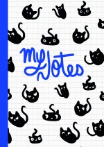 Carnet Chat Bleu