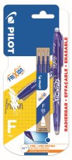 Pióro kulkowe Frixion Pilot 0,5 niebieskie+ 3x wkłady blister