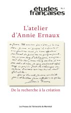 Études françaises, v. 61, no 2