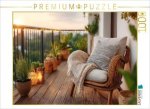 CALVENDO Puzzle Hygge-Momente auf dem Balkon mit Abendsonne | 1000 Teile Lege-Größe 64x48cm Foto-Puzzle für glückliche Stunden