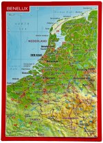Reliefpostkarte Benelux