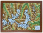 Relief Matterhornregion klein 1:150.000 mit Holzrahmen