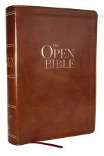 The Open Bible: Read and Discover the Bible for Yourself (Kjv, Brown Leathersoft, Red Letter, Comfort Print)