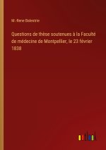 Questions de thèse soutenues à la Faculté de médecine de Montpellier, le 23 février 1838