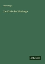 Zur Kritik der Nibelunge
