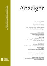 Geistes-, sozial- und kulturwissenschaftlicher Anzeiger ¿ Zeitschrift der philosophisch-historischen Klasse der Österreichischen Akademie der Wissensc