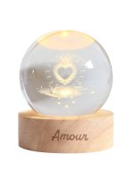 Sphère lumineuse à leds Amour infini 6 cm de diamètre