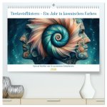 Tierkreisflüstern - Ein Jahr in kosmischen Farben (hochwertiger Premium Wandkalender 2026 DIN A2 quer), Kunstdruck in Hochglanz
