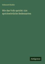 Wie das Volk spricht: 524 sprichwörtliche Redensarten