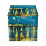 Vincent van Gogh: Starry Night over the Rhone Flame Tree Memo Box with Drawer