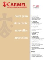 Revue Carmel  n°189 Mars 2026