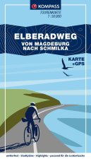KOMPASS Fahrrad-Tourenkarte Elberadweg - von Magdeburg nach Schmilka 1:50.000