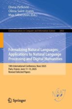 Formalizing Natural Languages: Applications to Natural Language Processing and Digital Humanities