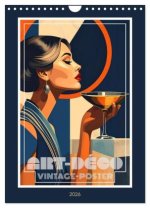 Art-Déco Vintage-Poster (Wandkalender 2026 DIN A4 hoch), CALVENDO Monatskalender
