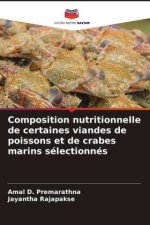 Composition nutritionnelle de certaines viandes de poissons et de crabes marins sélectionnés