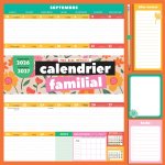 Calendrier familial Bloc mensuel 2026-2027