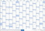 Mega-Posterplaner, blau 2027