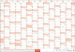 Mega-Posterplaner, rot 2027
