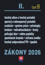 Zákony II B 2026 Trestné právo, súdne spory a exekúcie