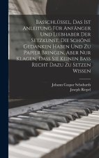 Basschlüssel, Das Ist Anleitung für Anfänger und Liebhaber der Setzkunst, die schöne Gedanken haben und zu Papier bringen, aber nur Klagen, Daß sie ke