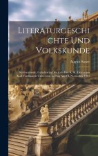 Literaturgeschichte Und Volkskunde