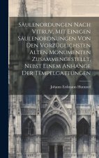 Säulenordungen nach Vitruv, mit einigen Säulenordnungen von den vorzüglichsten alten Monumenten zusammengestellt, nebst einem Anhange der Tempelgattun