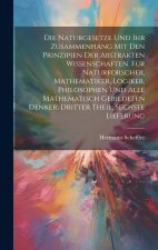 Die Naturgesetze und ihr Zusammenhang mit den Prinzipien der abstrakten Wissenschaften. Für Naturforscher, Mathematiker, Logiker, Philosophen und alle
