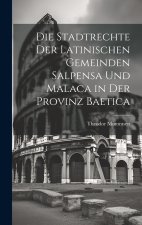 Die Stadtrechte der latinischen Gemeinden Salpensa und Malaca in der Provinz Baetica