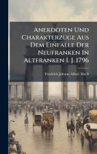 Anekdoten Und CharakterzÃ¼ge Aus Dem Einfalle Der Neufranken In Altfranken I. J. 1796