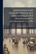 Anekdoten Und CharakterzÃ¼ge Aus Dem Einfalle Der Neufranken In Altfranken I. J. 1796