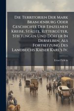 Die Territorien Der Mark Brandenburg Oder Geschichte Der Einzelnen Kreise, StÃ¤dte, RittergÃ¼ter, Stiftungen Und DÃ¶rfer In Derselben, Als Fortsetzung