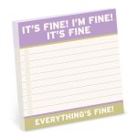 Knock Knock It's Fine Large Sticky Notes (4x4in)