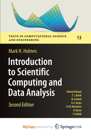 Introduction to Scientific Computing and Data Analysis