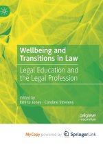 Wellbeing and Transitions in Law