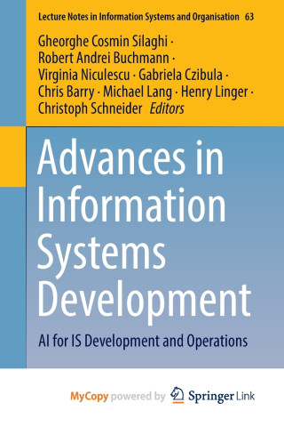 Advances in Information Systems Development