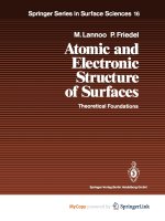 Atomic and Electronic Structure of Surfaces